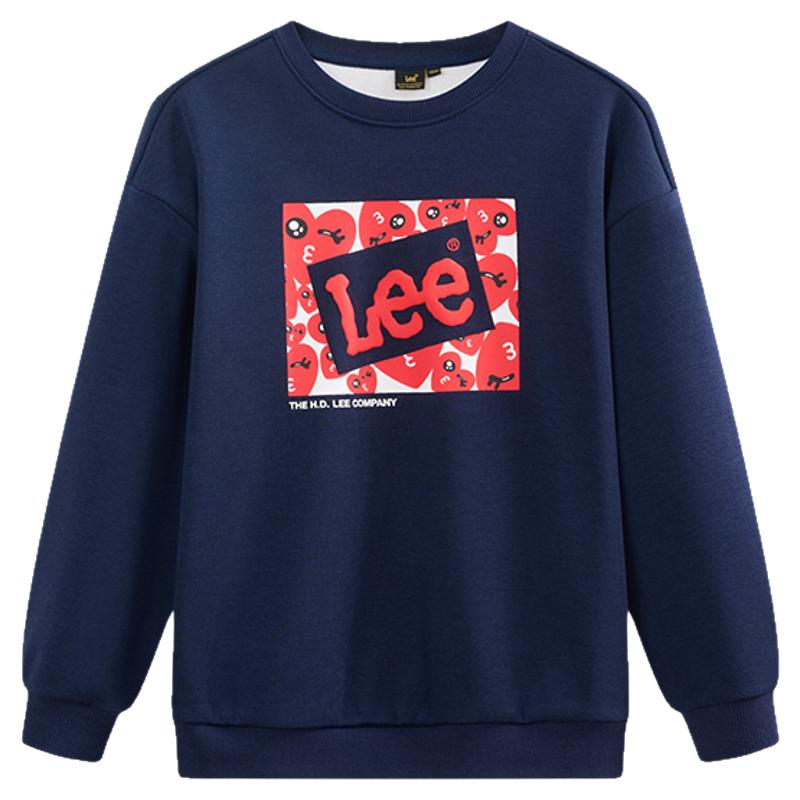 Leekids秋冬加绒儿童套头卫衣