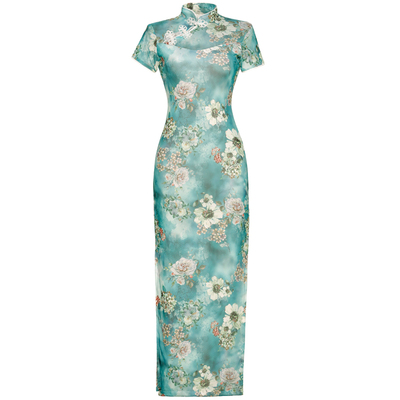 新中式国风丝绒日常秀色梦舞旗袍