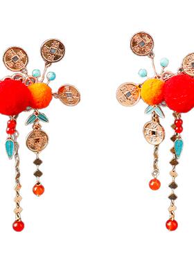 古风中国风汉服小财神可爱发饰品