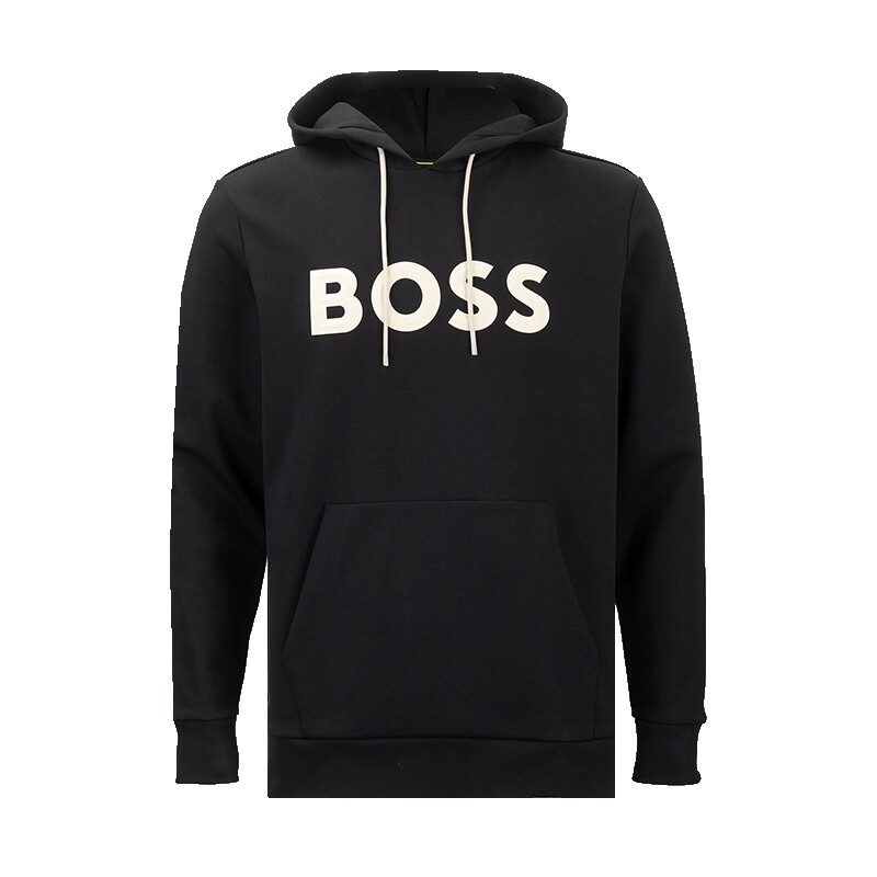 HugoBoss印花抽绳连帽衫男士