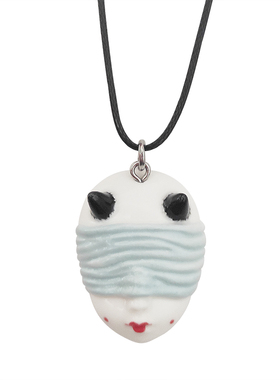 原创设计礼物陶瓷吊坠情侣钛钢