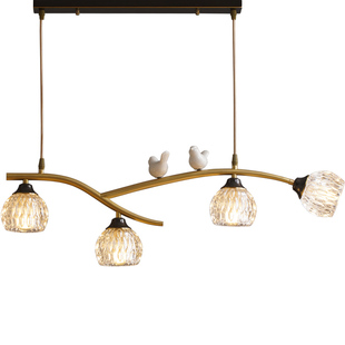 餐厅灯吊灯2025年新款全铜轻奢高级感茶室饭厅现代简约吧台餐桌灯