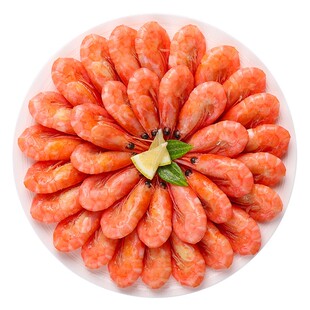 北极虾甜虾冰虾头籽腹籽刺身大虾北极熊旗舰店新鲜鲜活海鲜虾即食