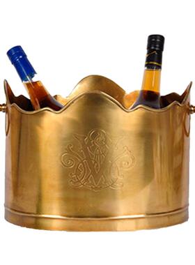 美式风客厅茶几全铜别墅工艺品