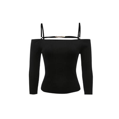 tq区Couture Made针织衫女25春夏一字领吊带七分袖修身短