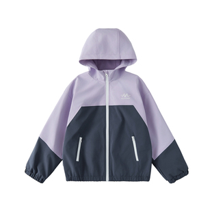 棵初2026春季新款亲子中大女童休闲拼色外套户外防风防泼水上衣