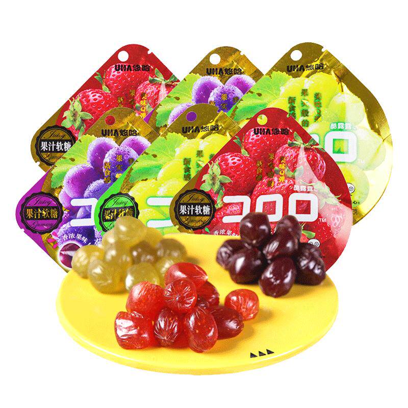 悠哈果汁软糖多口味3袋组合