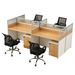 职员办公桌简约现代员工桌246人位办公桌椅组合屏风卡座办公家具