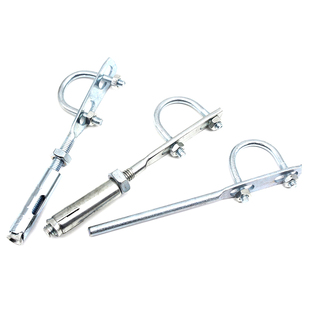 天然气膨胀托卡天然气U形固定管托管卡管道托膨胀栓涨卡管托镀锌