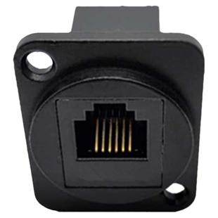 RJ12 6P6C RJ11电话插座 前后双母头 面板固定安装4P4C电话转接头