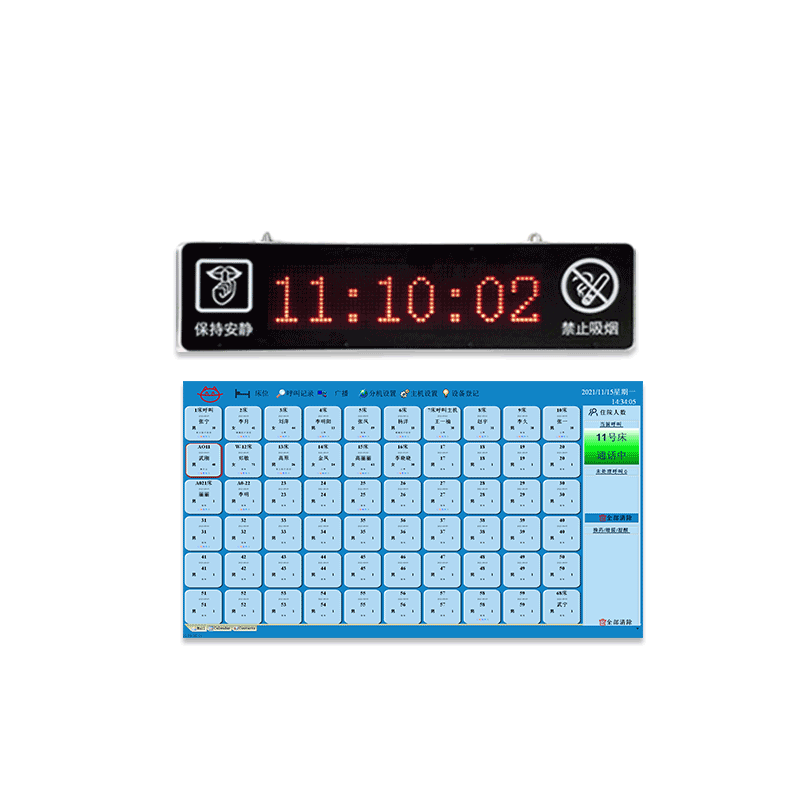 多嘴猫有线双向医院护工呼叫器养老院敬老院老年公寓诊所无线医护对讲系统语音播报主机 病房病床床头呼叫铃