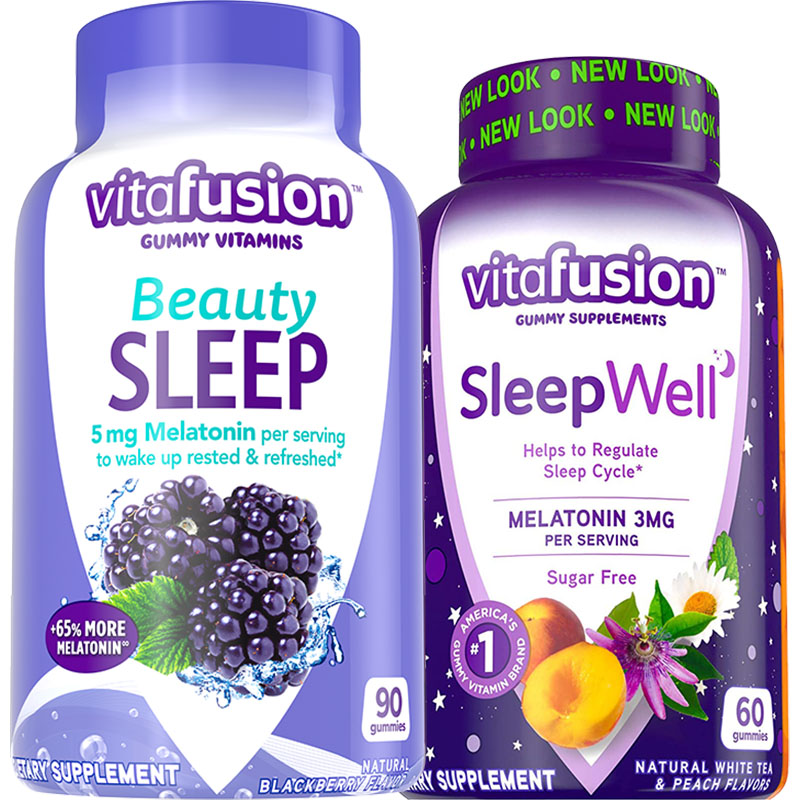 vitafusion美国褪黑素安瓶睡眠糖sleepwell深度睡眠安神软糖