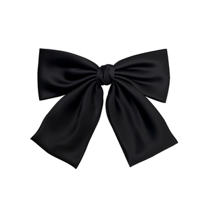 超大蝴蝶结高端发夹头饰花卡黑色缎面后脑勺夹子发卡横夹顶夹发饰