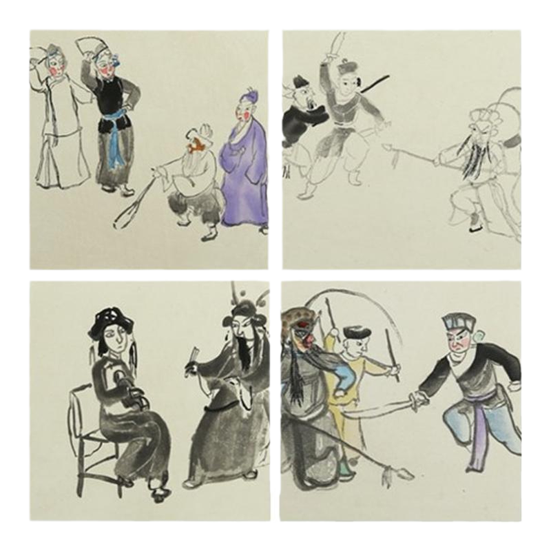 朵云轩木版水印关良水墨画装饰画