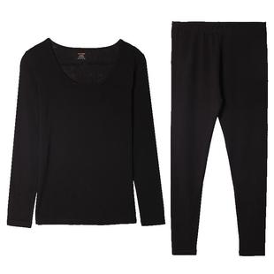 韩彩莫代尔打底保暖内衣冬季美体秋衣秋裤睡衣套装女薄款保暖女