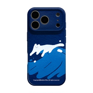 喵喵海浪 适用iPhone17苹果16promax手机壳保护外壳15plus浮世绘高级感艺术14轻奢ins风13可爱小众12不会撞壳
