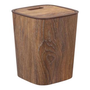 木纹大容量垃圾桶中式家用复古卫生间厨房创意卧室客厅办公室纸篓