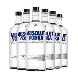 【自营】ABSOLUT VODKA绝对伏特加经典原味700ml*6进口洋酒正品