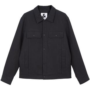 杰克琼斯男装25春秋季新商务休闲潮纯色多样式口袋PU皮衣夹克外套