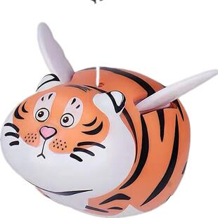 网红小飞猪钥匙扣挂件拉线拉绳玩具会飞的小老虎小兔创意车载装饰