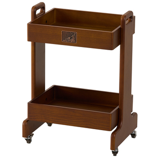 客厅零食置物架实木小推车可移动分层收纳架夹缝小架子桌下书包架