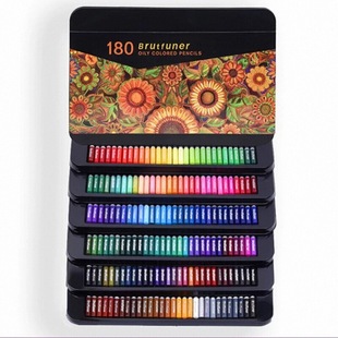 本范儿彩铅Brutfuner优质油性水溶性彩色铅笔180色新款防断绘画用