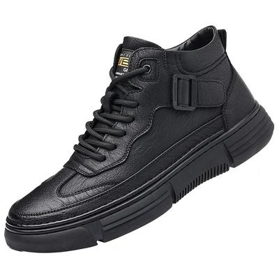 冬季2025年高帮棉鞋休闲百搭牛皮