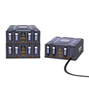 新款氮化镓550W自带4PD伸缩线100W多口充电器USB-C超级快充桌面充电桩手机电脑华为苹果小米无人机通用大功率