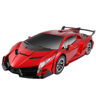 儿童遥控警车机器人手势摇控一键变形跑车金刚3岁4男孩赛车玩具车