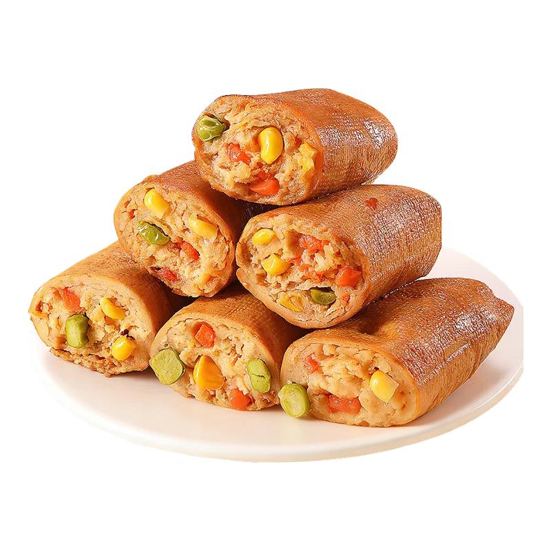 高蛋白低脂即食豆皮鸡肉卷