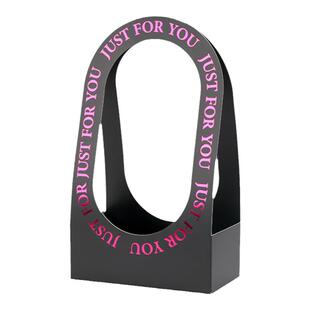 烫金英文花盒鲜花手提盒插花盒材料包送闺蜜女友折叠包装盒花艺