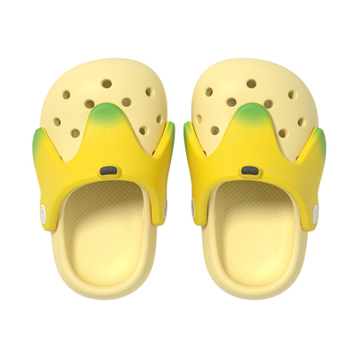 latetime可爱香蕉洞洞鞋儿童拖鞋