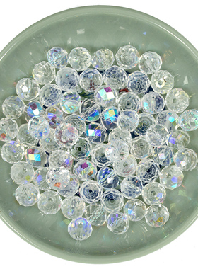 10mm水晶扁珠整条diy手工材料