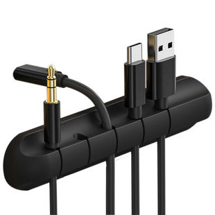 妙酷 数据线桌面理线器充电线固定卡扣器耳机缠线绕床头整理夹收纳桌子线夹耳机防缠绕小神桌边收线扣集线器