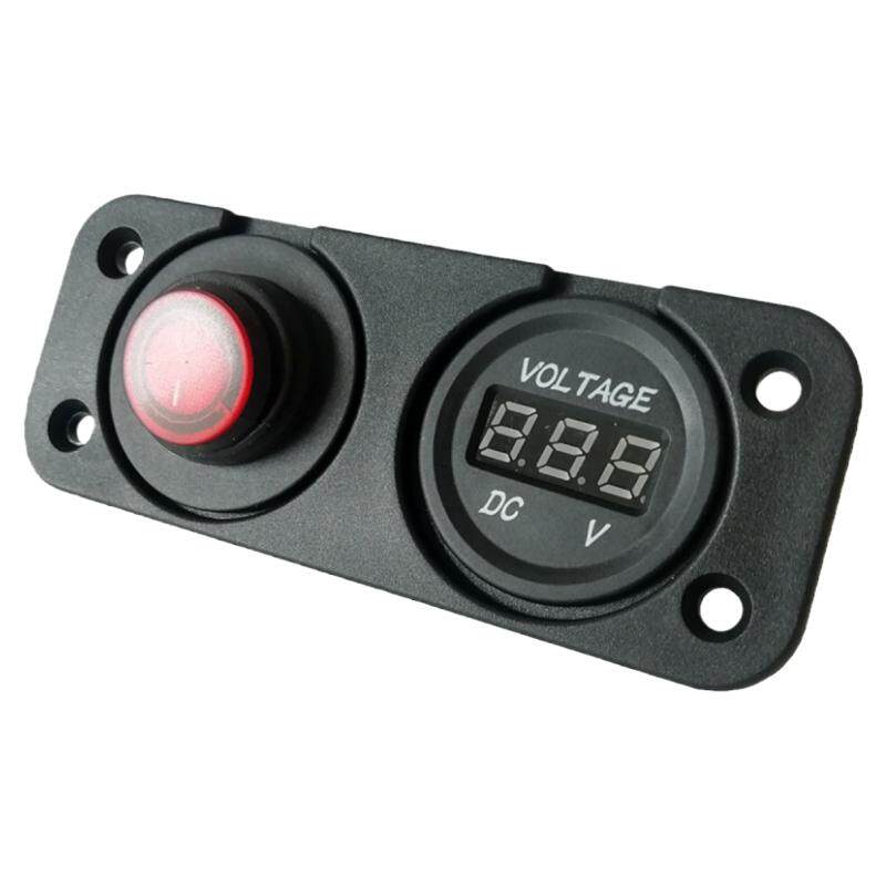 开关12v防水红色电压表实时显示