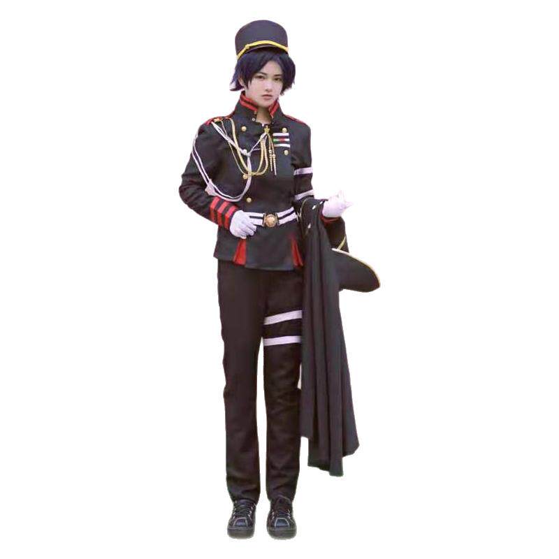 终结的炽天使cos服一濑红莲c服军装制服 柊深夜成人儿童cosplay服