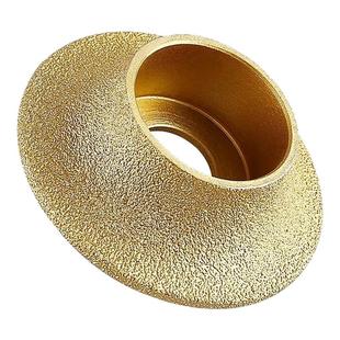 钎焊金刚石法国边磨轮大理石英石材瓷砖倒圆角修边角磨机磨头砂轮