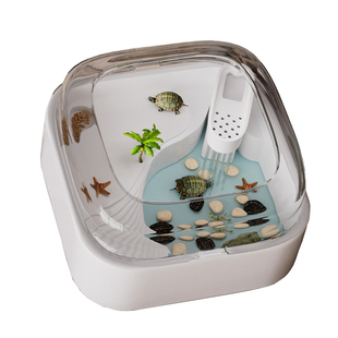 乌龟缸带晒台养龟适用造景别墅生态缸小型屋饲养巴西龟家用养龟箱