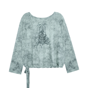 SagiDolls少女斗志 #薄荷银河#清新绿色喷银印花长袖罩衫防晒百搭