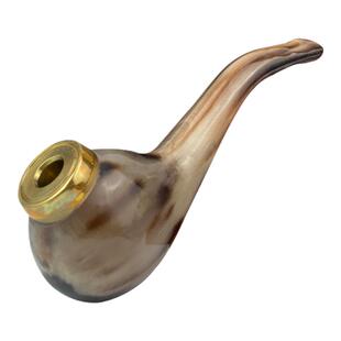 亿辉正品天然川藏真牦牛角烟嘴烟斗循环过滤嘴可清洗滤芯送礼D6