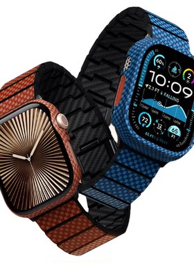 PITAKA凯夫拉芳纶纤维手表壳600D日落月升适用苹果Apple Watch Ultra2/s11/10/9轻薄防摔保护壳42/46/49mm