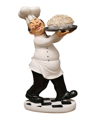 餐厅蛋糕店厨房厨师树脂人物摆件