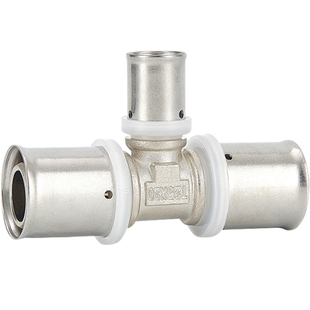 铝塑管卡压异径三通全铜1620转2025太阳能水管地暖管分水转接配件