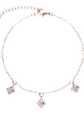 弗弗西FFX925纯银【小确幸系列】高级感精致五花手链女四叶草手饰