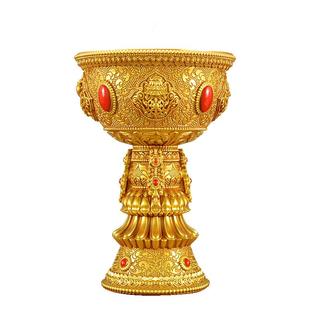 藏式电子酥油灯充电供佛灯 LED仿真灯家用八吉祥长明灯灯盏蜡烛台