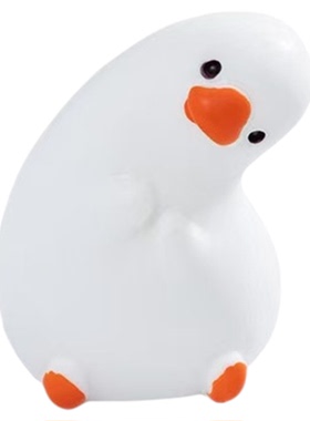 微景观可爱呆呆歪头小白鹅公仔