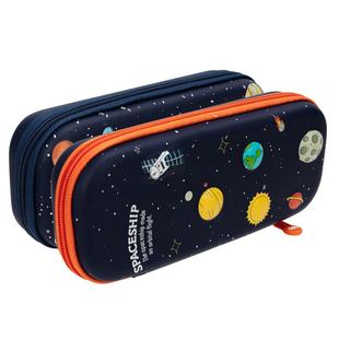 得力EVA笔袋男文具盒小学生可爱大容量儿童卡通铅笔文具袋双层幼儿园小学一二三年级多功能学生男女孩笔盒