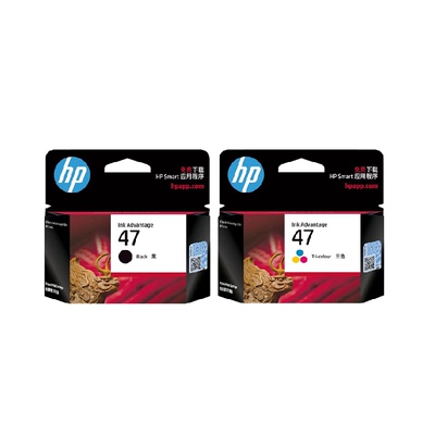 HP/惠普47原装墨盒套装黑彩容量