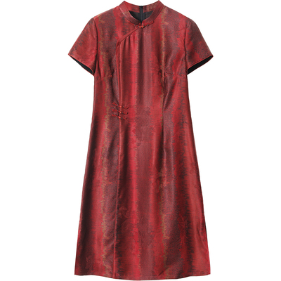 高端小个子喜婆婆妈妈连衣裙