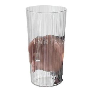 日式木村超轻薄玻璃杯手工刻花水杯啤酒杯鸡尾酒杯家用酒杯海波杯